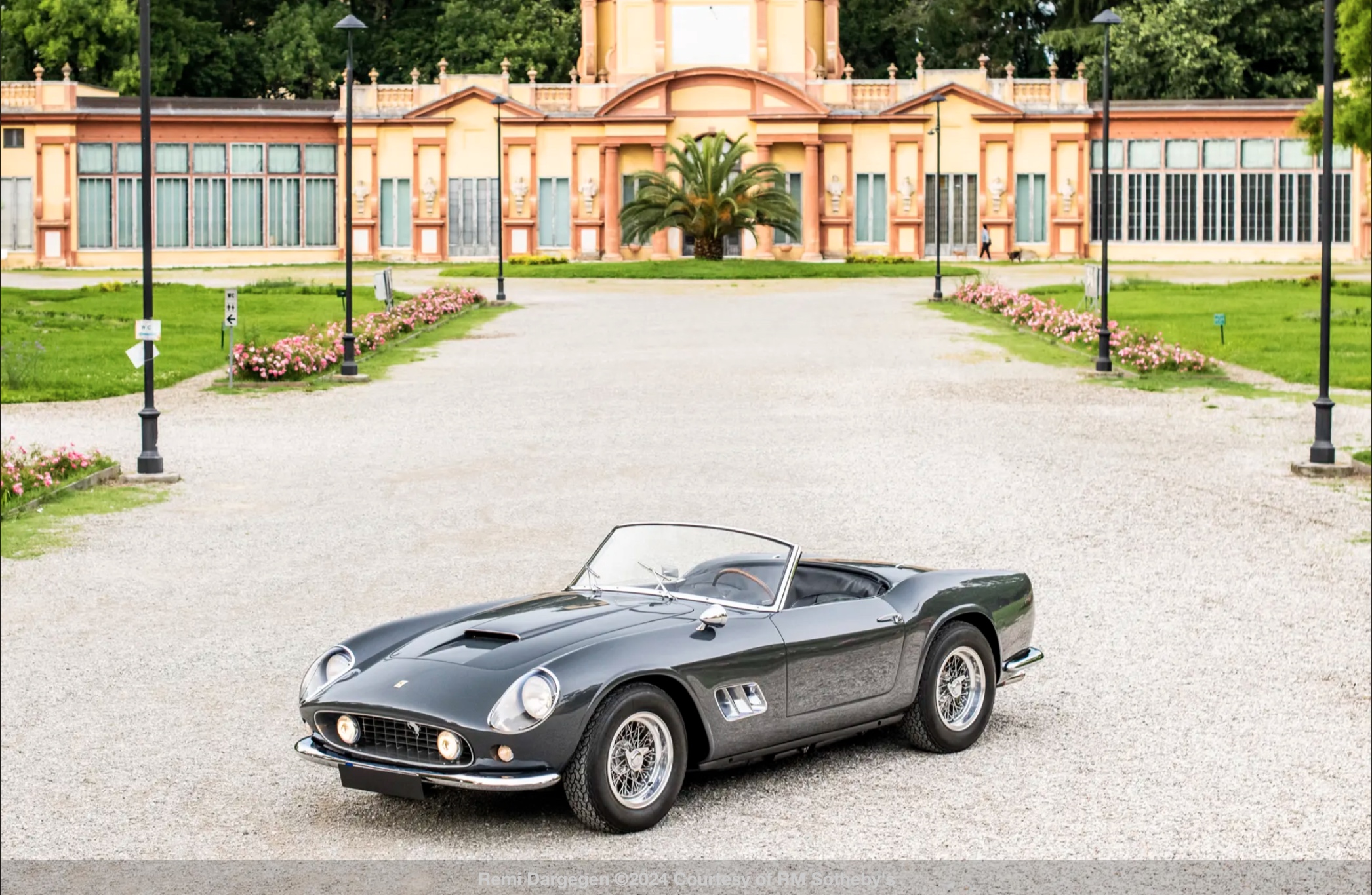 Gray 1960 Ferrari 250 GT California Spider left front